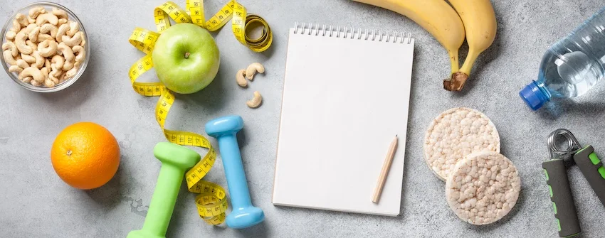 Several healthy items are associated with weight loss management.