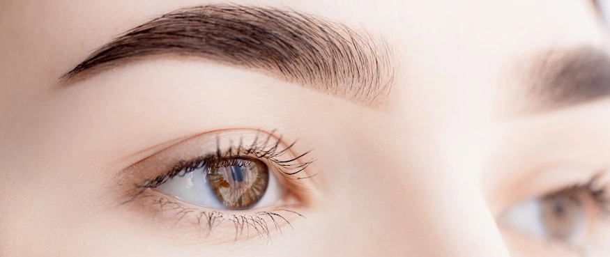 The results after a lash & brow tinting appointment.